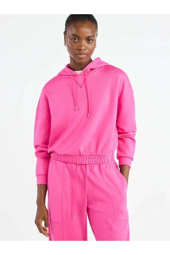 Women's and Women's Plus New Scubaknit Pullover Hoodie, Sizes XS-4X