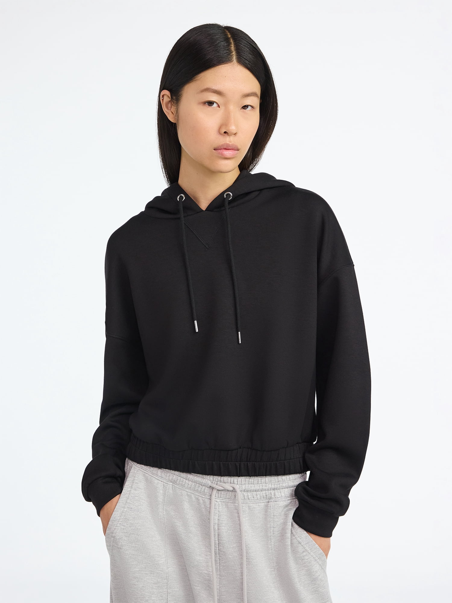 Scoop Women's and Women's Plus New Scubaknit Pullover Hoodie, Sizes XS-4X