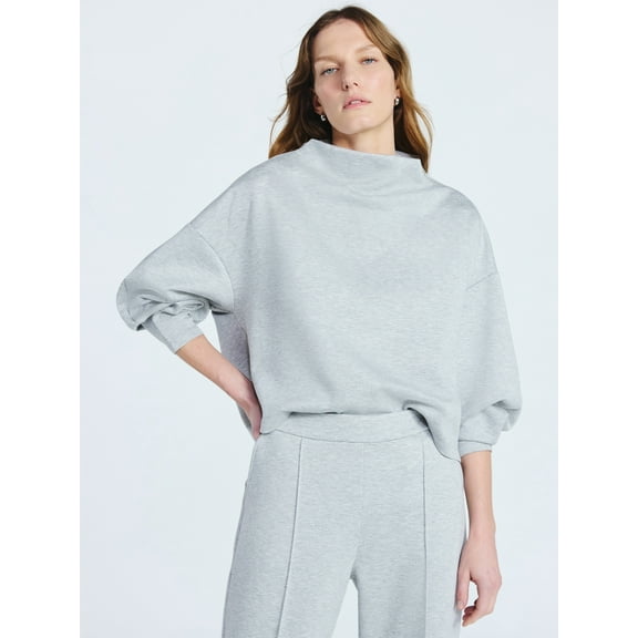 Scoop Women's New Scubaknit Zip Neck Top, Sizes XS-XXL