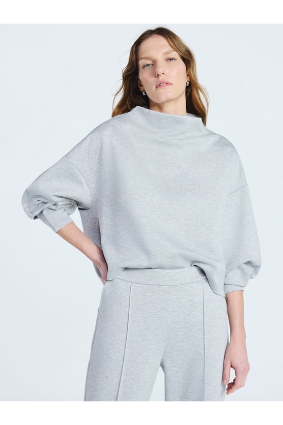 Women's New Scubaknit Zip Neck Top, Sizes XS-XXL