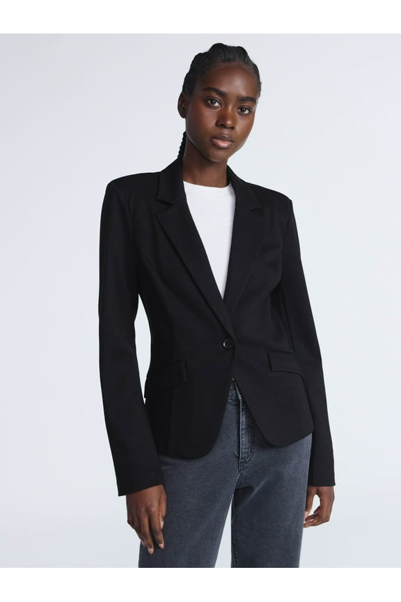 Women's Ponte Twill Sculpted Fit Blazer, Sizes XS-XXL