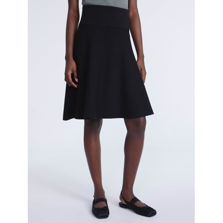 Scoop Women's and Women’s Plus Sculptural Sweater Knit Midi Skirt, Sizes XS-4X