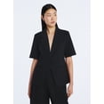 thumbnail image 1 of Scoop Women's and Women's Plus Short Sleeve Boxy Blazer, Sizes XS-4X, 1 of 6