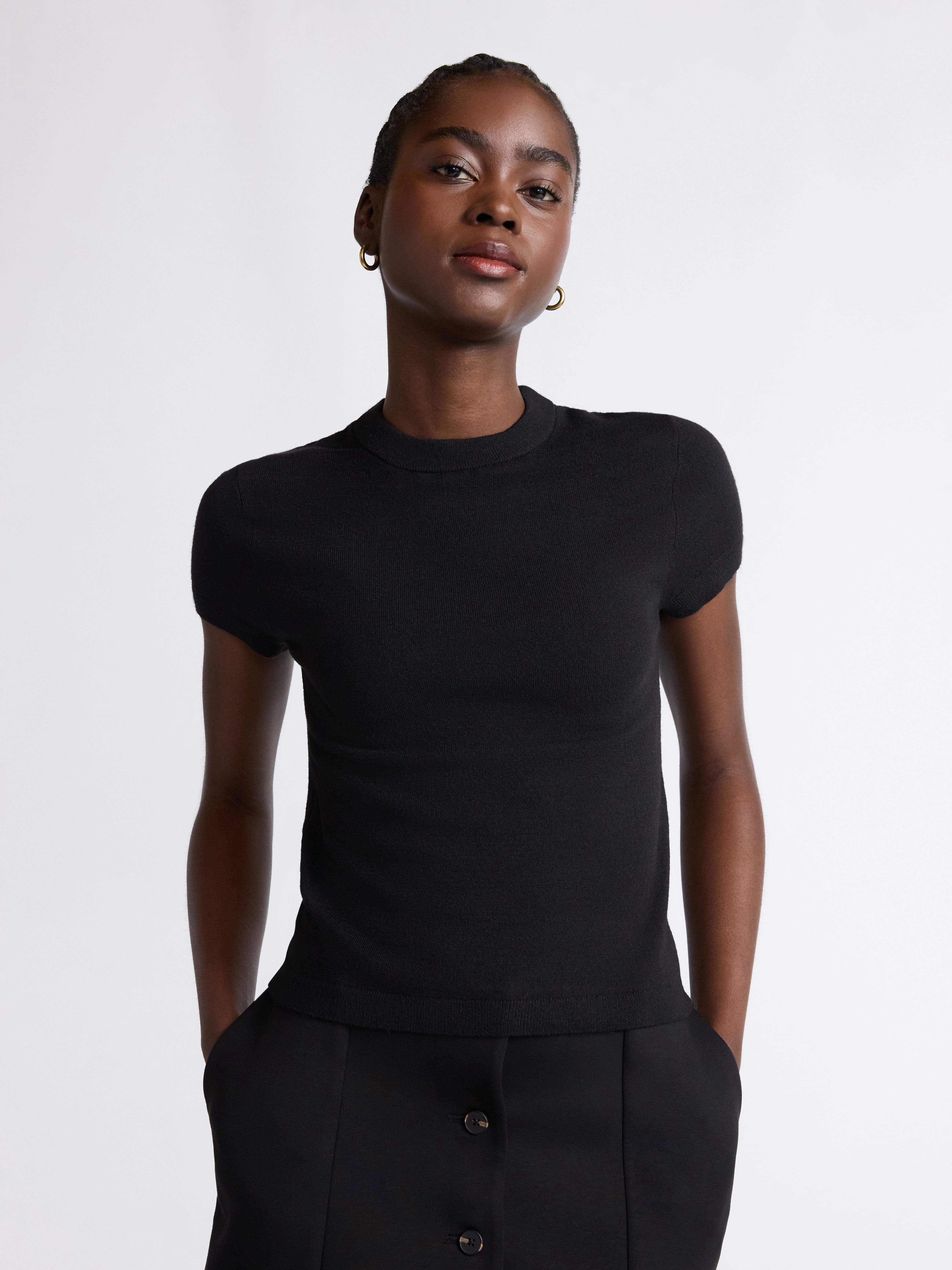 Scoop Women's and Women’s Plus Sweater Tee with Short Sleeves, Lightweight, Sizes XS-4X