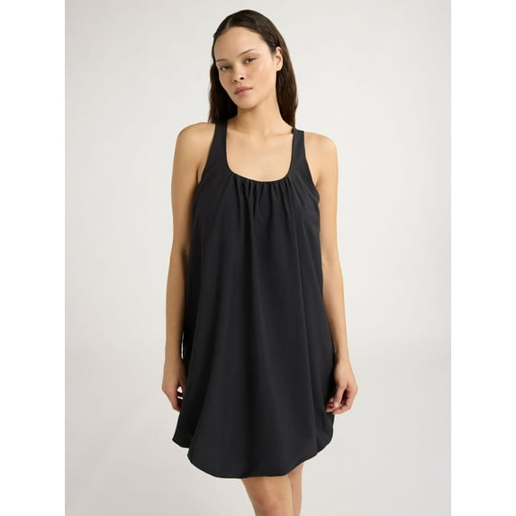 Scoop Women's Sleeveless Bubble Hem Mini Tech Dress, Sizes XS-XXL