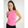 thumbnail image 1 of Scoop Women's High Neck Contour Tank Top, Sizes XS-XXL, 1 of 5