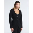thumbnail image 1 of Scoop Women's and Women’s Plus Slim Fit Elongated Ponte Blazer, Sizes XS-4X, 1 of 6