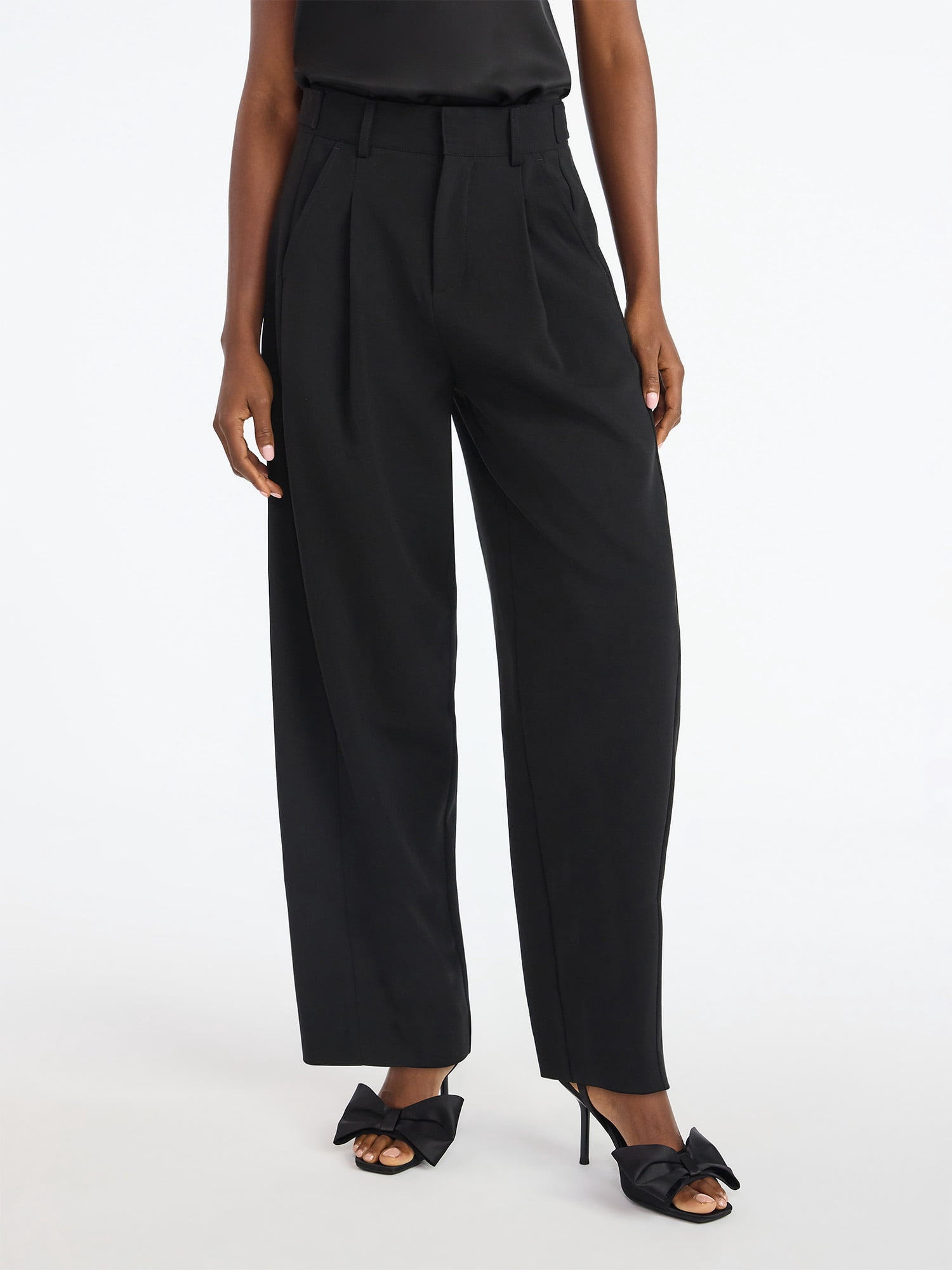 Scoop Women’s Slouchy Barrel Trouser Pants, Sizes 0-20