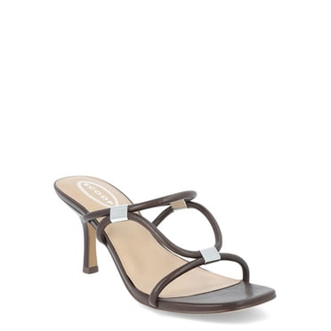 Scoop Women’s Stiletto Hardware Open Toed Heels, Sizes 6-11