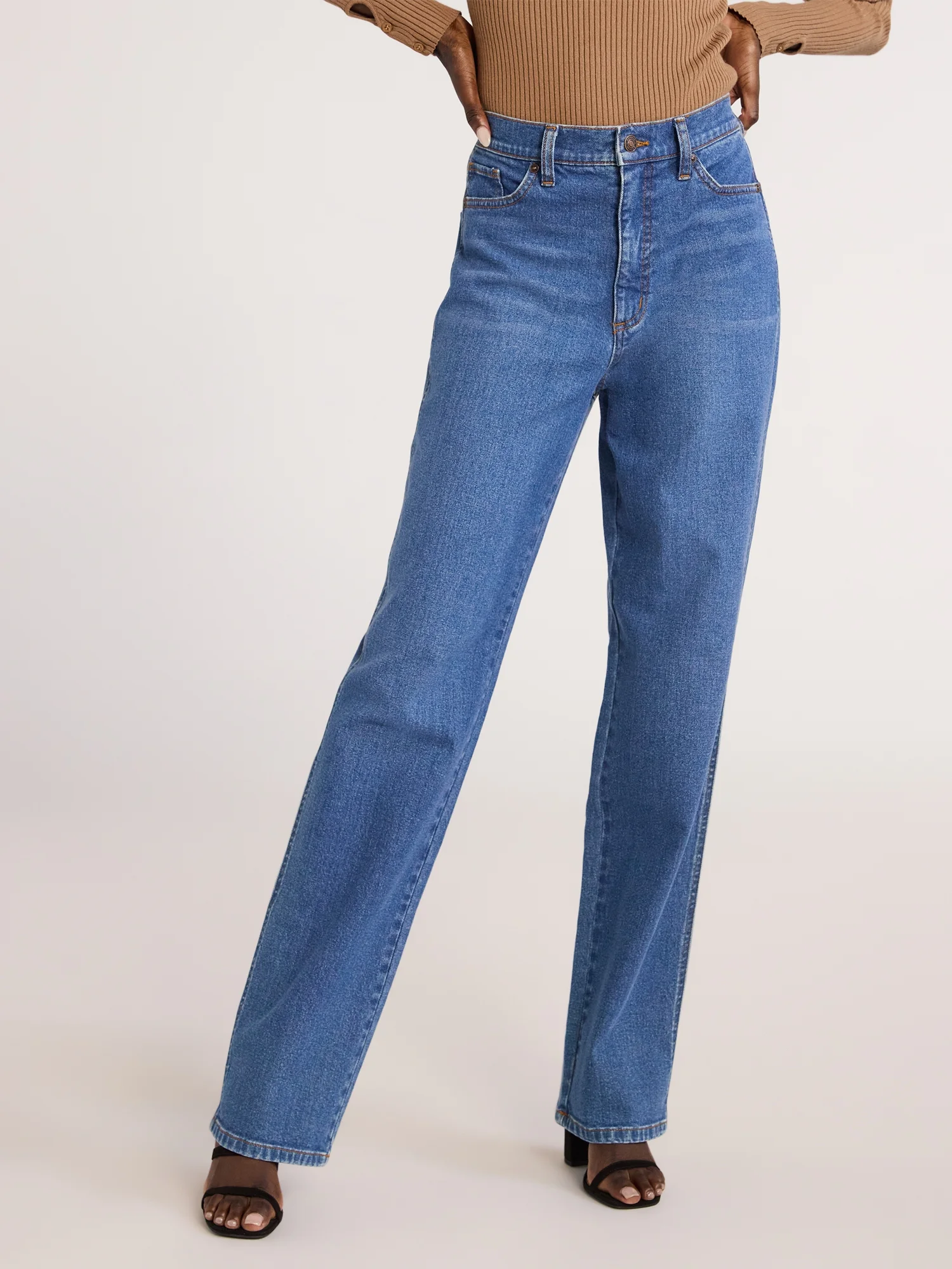Scoop Women's Stovepipe High Rise Straight Leg Jeans, Sizes 0-20