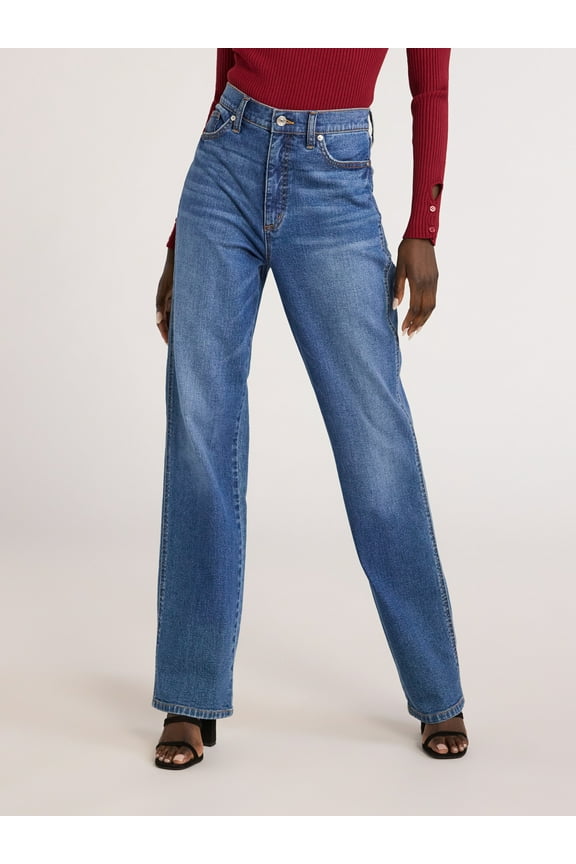 Women's Stovepipe High Rise Straight Leg Jeans, Sizes 0-20