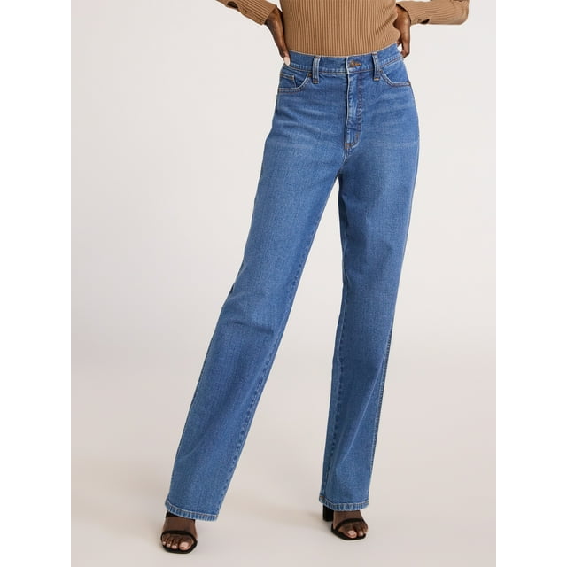 Scoop Women's Stovepipe High Rise Straight Leg Jeans, Sizes 0-20