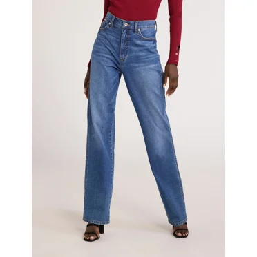 Scoop Women's Stovepipe High Rise Straight Leg Jeans, Sizes 0-20