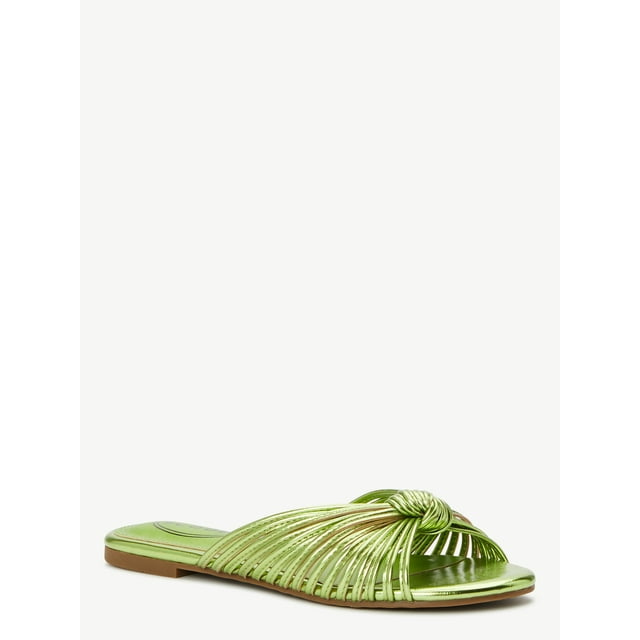 Scoop Women's Strappy Knot Slide Sandals, Sizes 6-11