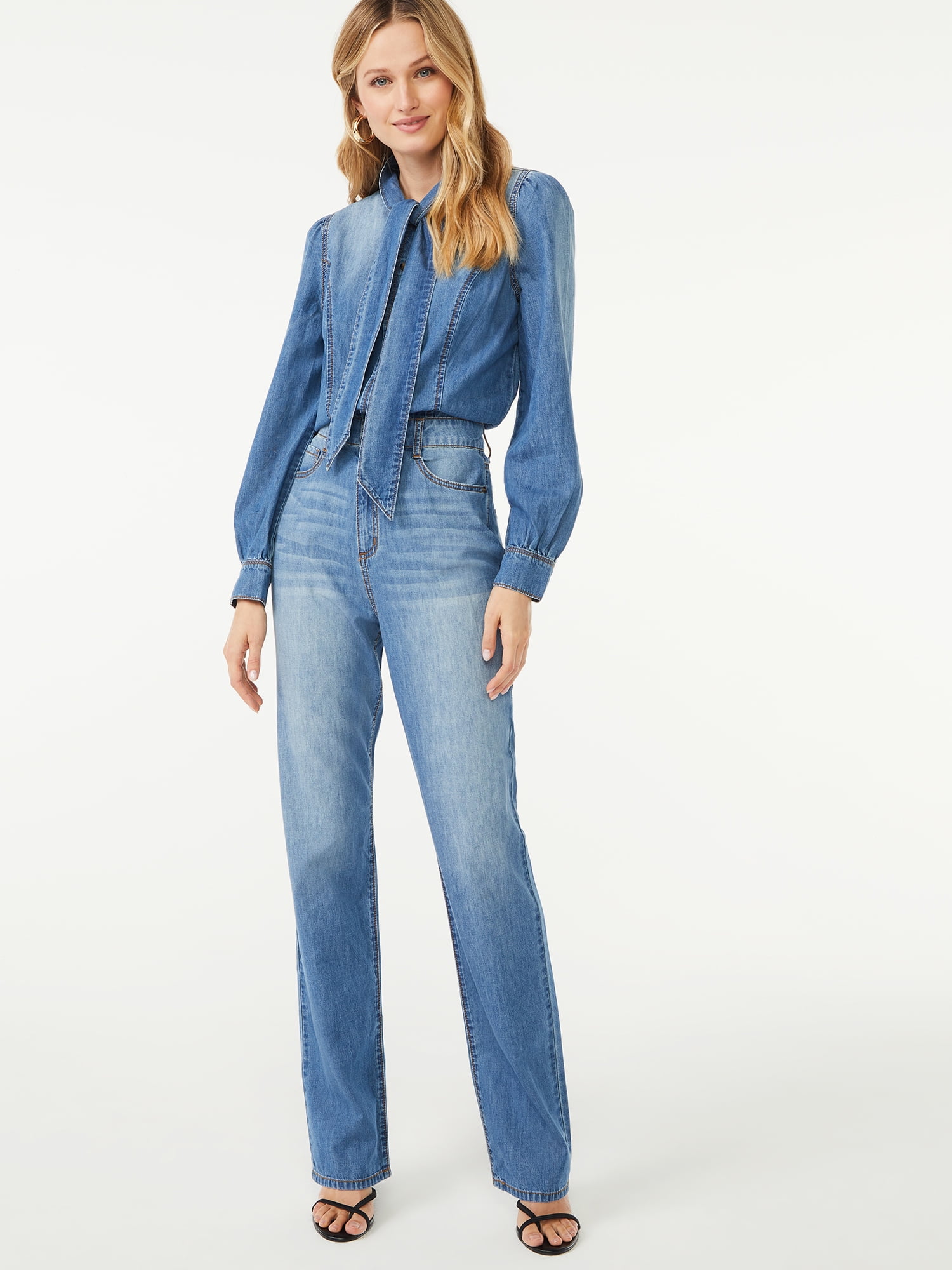 Scoop Women's TieNeck Jumpsuit