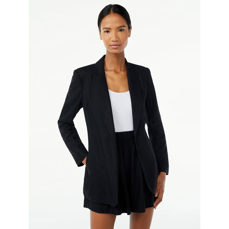 Scoop Women s Tie Waist Blazer Walmart