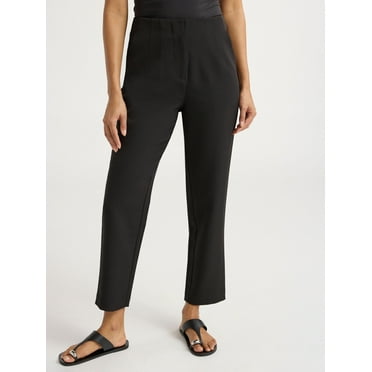 Scoop Women's and Women’s Plus High Rise Slim Straight Trouser Pants, Sizes 0-18