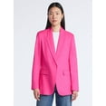 thumbnail image 1 of Scoop Women's and Women's Plus One Button Linen Blend Blazer, Sizes XS-4X, 1 of 4