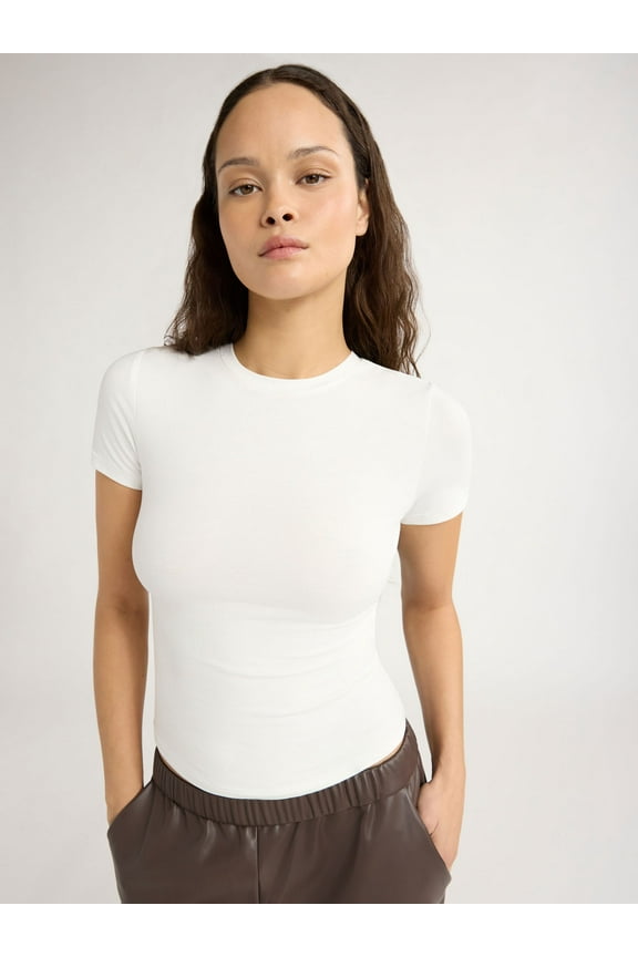 Women's Ultimate Refined Jersey Knit Fitted Baby Tee, Sizes XS-XXL