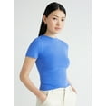 thumbnail image 1 of Scoop Women's Ultimate Refined Jersey Knit Fitted Baby Tee, Sizes XS-XXL, 1 of 5