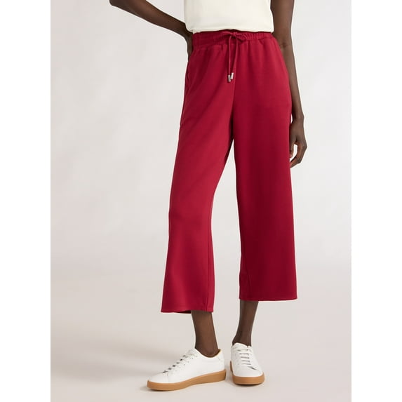 Scoop Women's and Women's Plus Ultimate Scubaknit Cropped Sweatpants, Sizes XS-4X