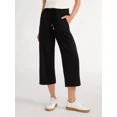 thumbnail image 1 of Scoop Women's and Women's Plus Ultimate Scubaknit Cropped Sweatpants, Sizes XS-4X, 1 of 4