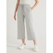 Scoop Women's and Women's Plus Ultimate Scubaknit Cropped Sweatpants, Sizes XS-4X