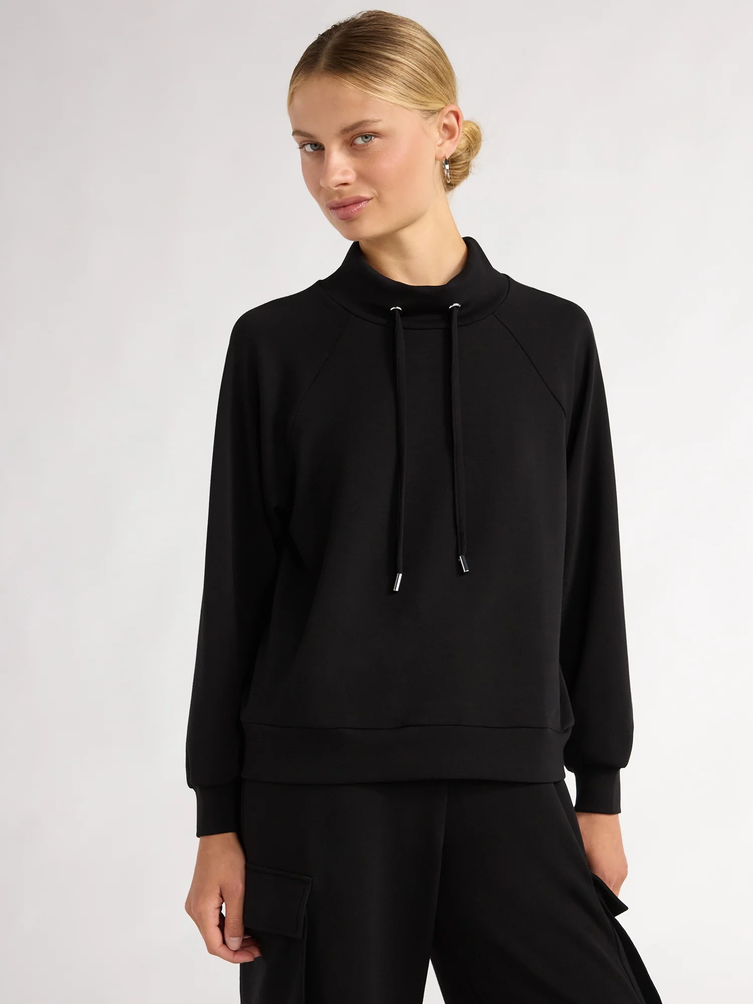 Walmart promo code:  Scoop Women's and Women’s Plus Ultimate ScubaKnit Funnel Neck Sweatshirt, Sizes XS-4X