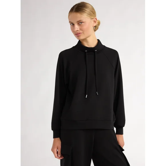 Women's and Women’s Plus Ultimate ScubaKnit Funnel Neck Sweatshirt, Sizes XS-4X