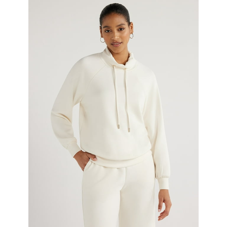 Scoop Women s Ultimate ScubaKnit Funnel Neck Sweatshirt Sizes XS XXL Walmart