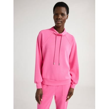Scoop Women's and Women’s Plus Scubaknit Funnel Neck Sweatshirt, Sizes XS-4X