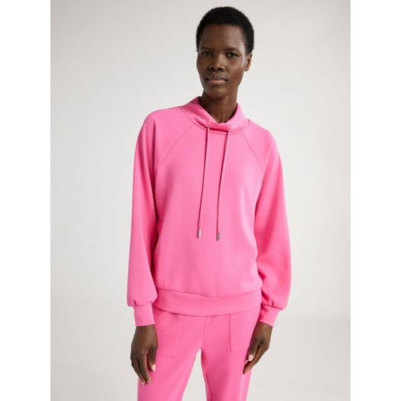 Scoop Women's and Women’s Plus Ultimate ScubaKnit Funnel Neck Sweatshirt, Sizes XS-4X