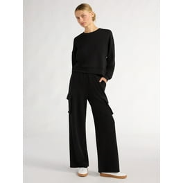 Time and Tru Fleece Loose 58% Cotton, Sweatpants (Women's