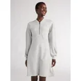 thumbnail image 1 of Scoop Women’s Scubaknit Zip Front Mini Dress, Sizes XS-XXL, 1 of 3