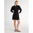 thumbnail image 1 of Scoop Women’s Scubaknit Zip Front Mini Dress, Sizes XS-XXL, 1 of 3