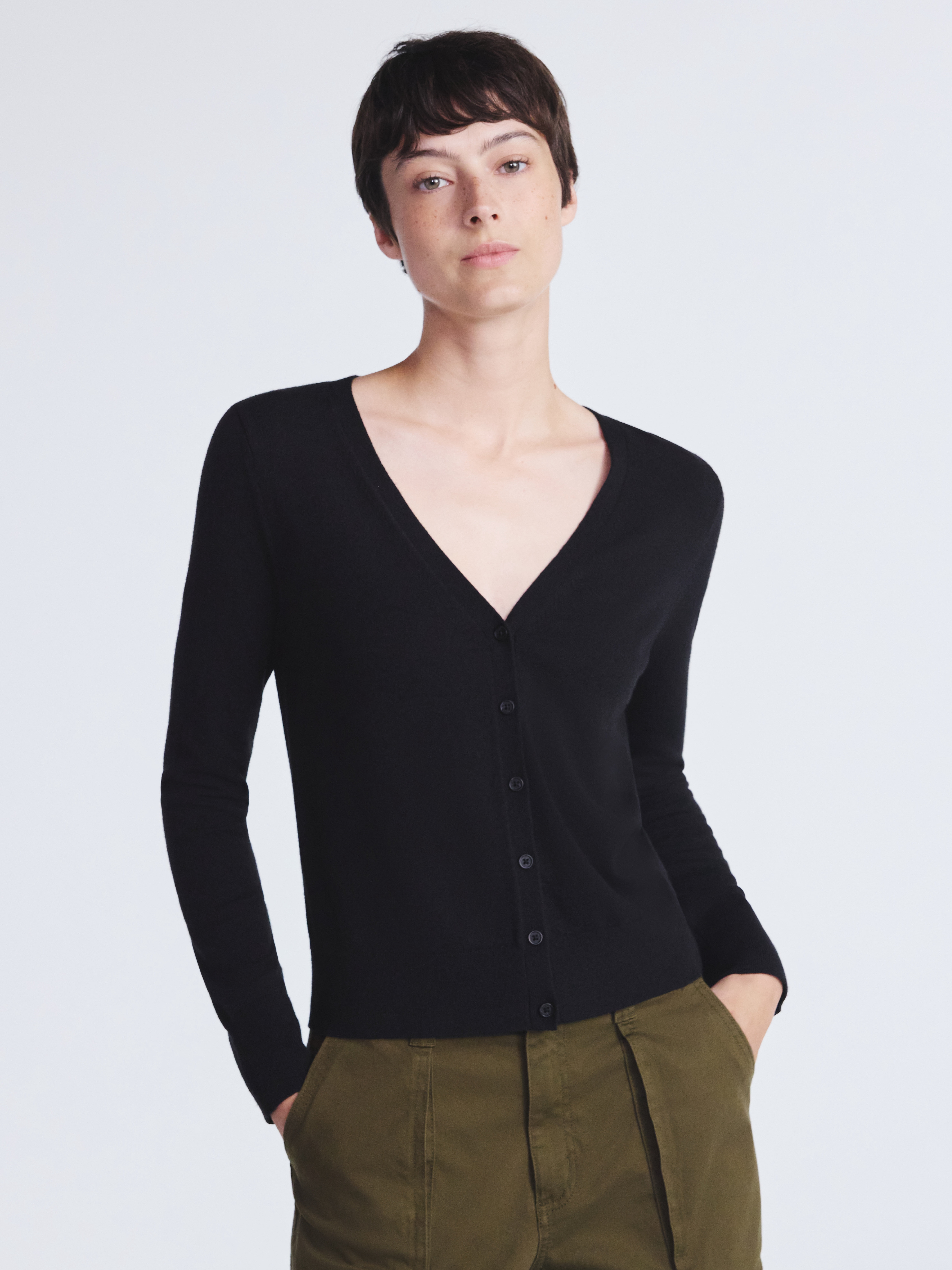 Scoop Women's and Women’s Plus V Neck Cardigan Sweater, Lightweight, Sizes XS-4X