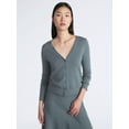 thumbnail image 1 of Scoop Women's and Women’s Plus V Neck Cardigan Sweater, Lightweight, Sizes XS-4X, 1 of 5