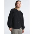 thumbnail image 1 of Scoop Women's Cotton Denim Shirt with Blouson Sleeves, Sizes XS-XXL, 1 of 5