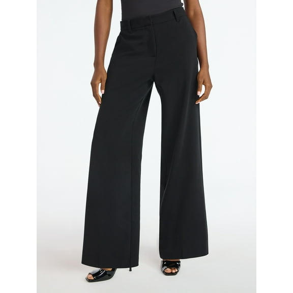 Scoop Women’s Wide Leg Trouser Pants, Sizes 0-20