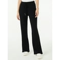 thumbnail image 1 of Scoop Women's Wide Leg Ribbed Crop Pants, 1 of 5