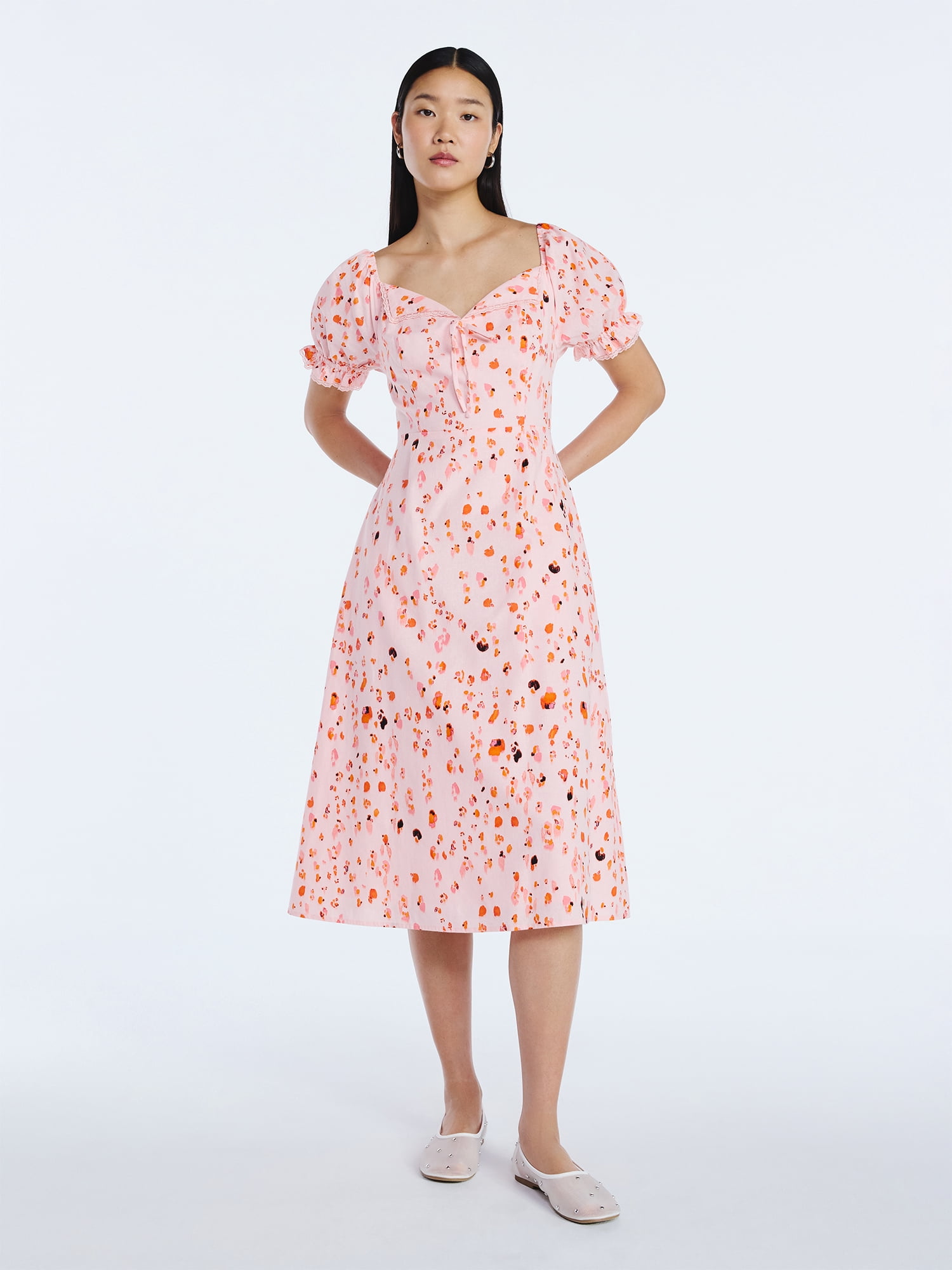 Scoop Women's and Women's Plus Lace Collar Dress, Sizes XS-4X