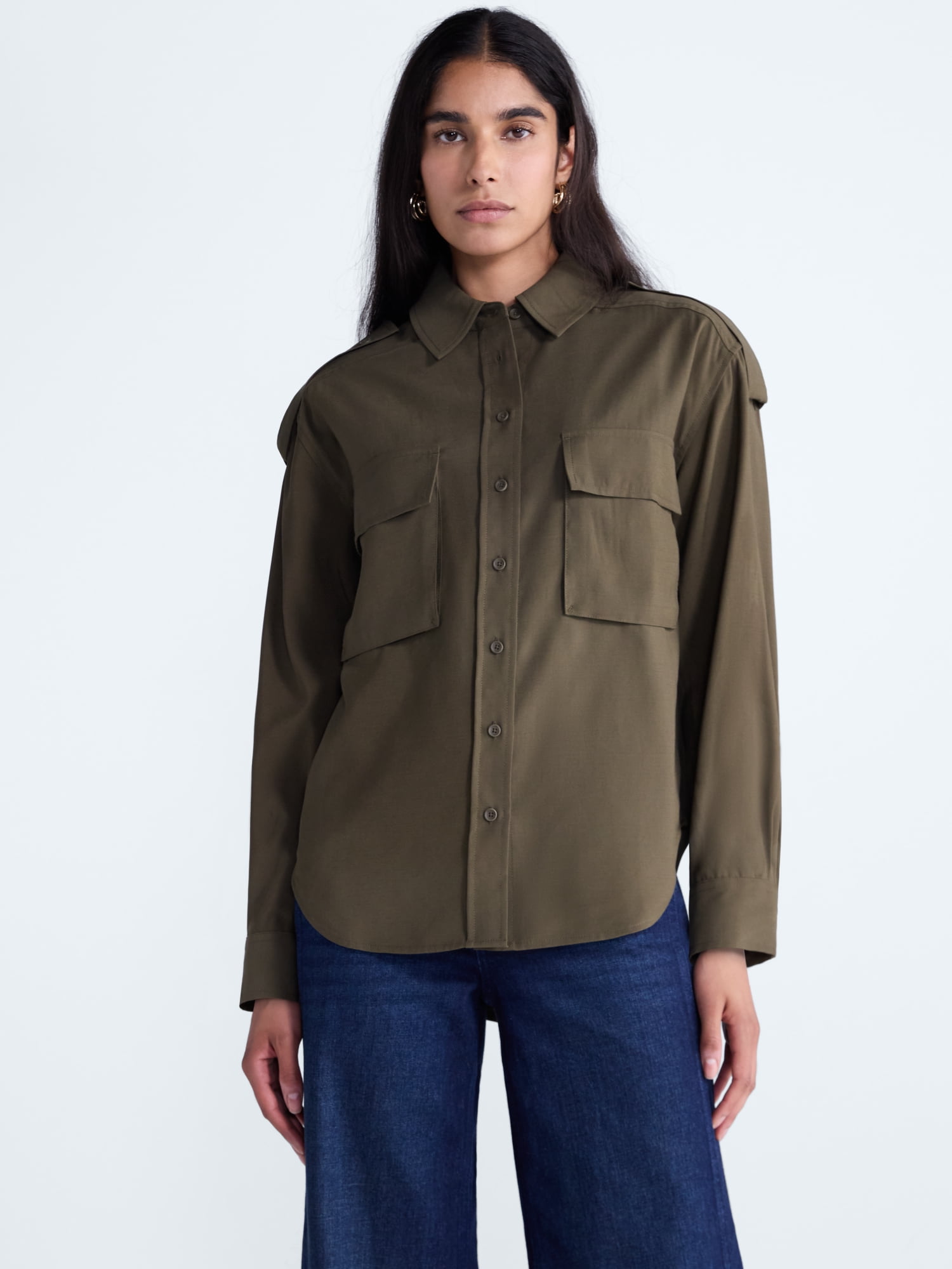 Scoop Women's and Women's Plus Utility Shirt, Sizes XS-4X