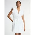 thumbnail image 1 of Scoop Women’s and Women’s Plus Crinkle Gauze Mini Dress, Sizes XS-4X, 1 of 5