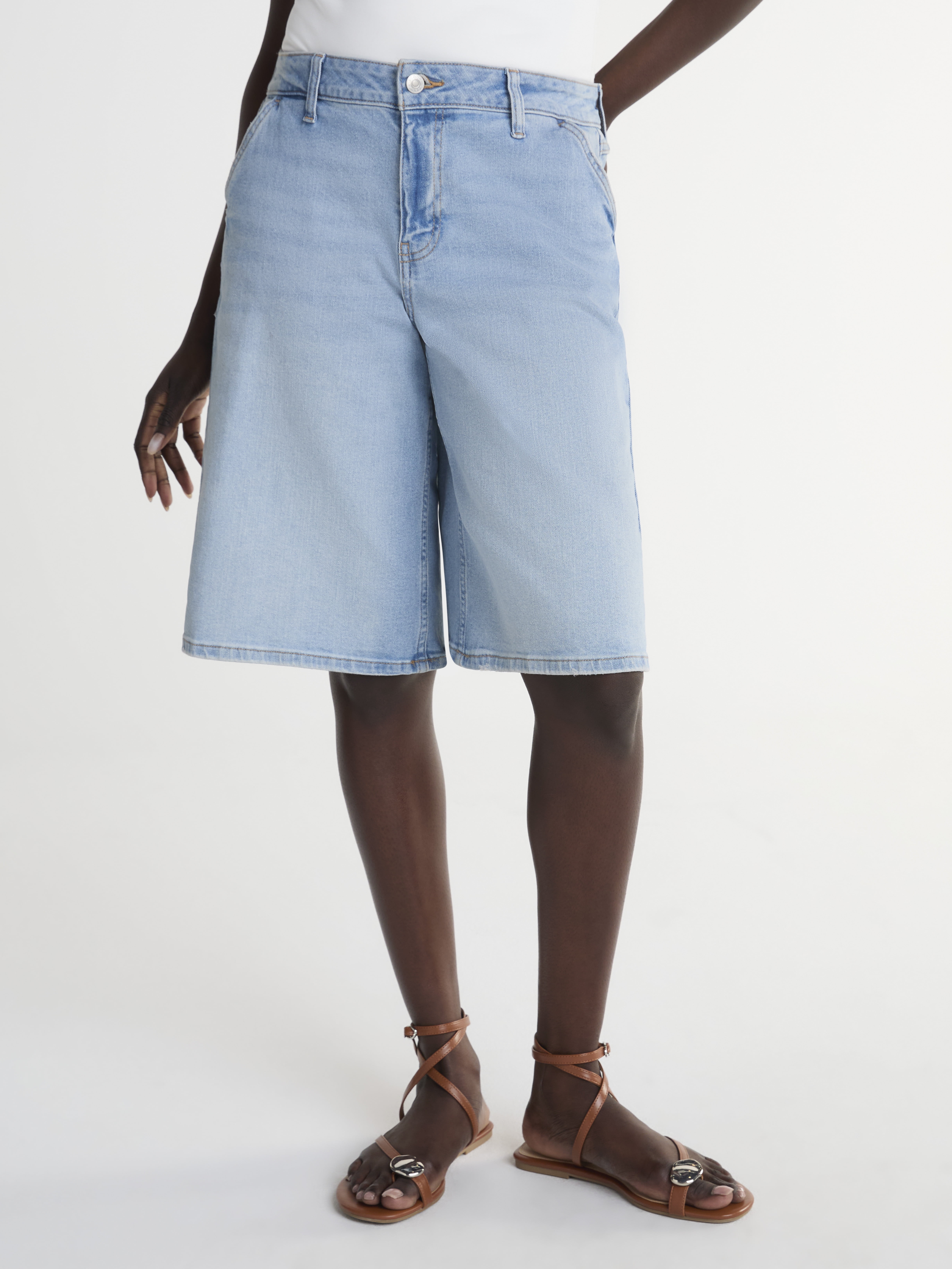 Women’s and Women’s Plus Denim Bermuda Shorts, Sizes 0-28 Plus