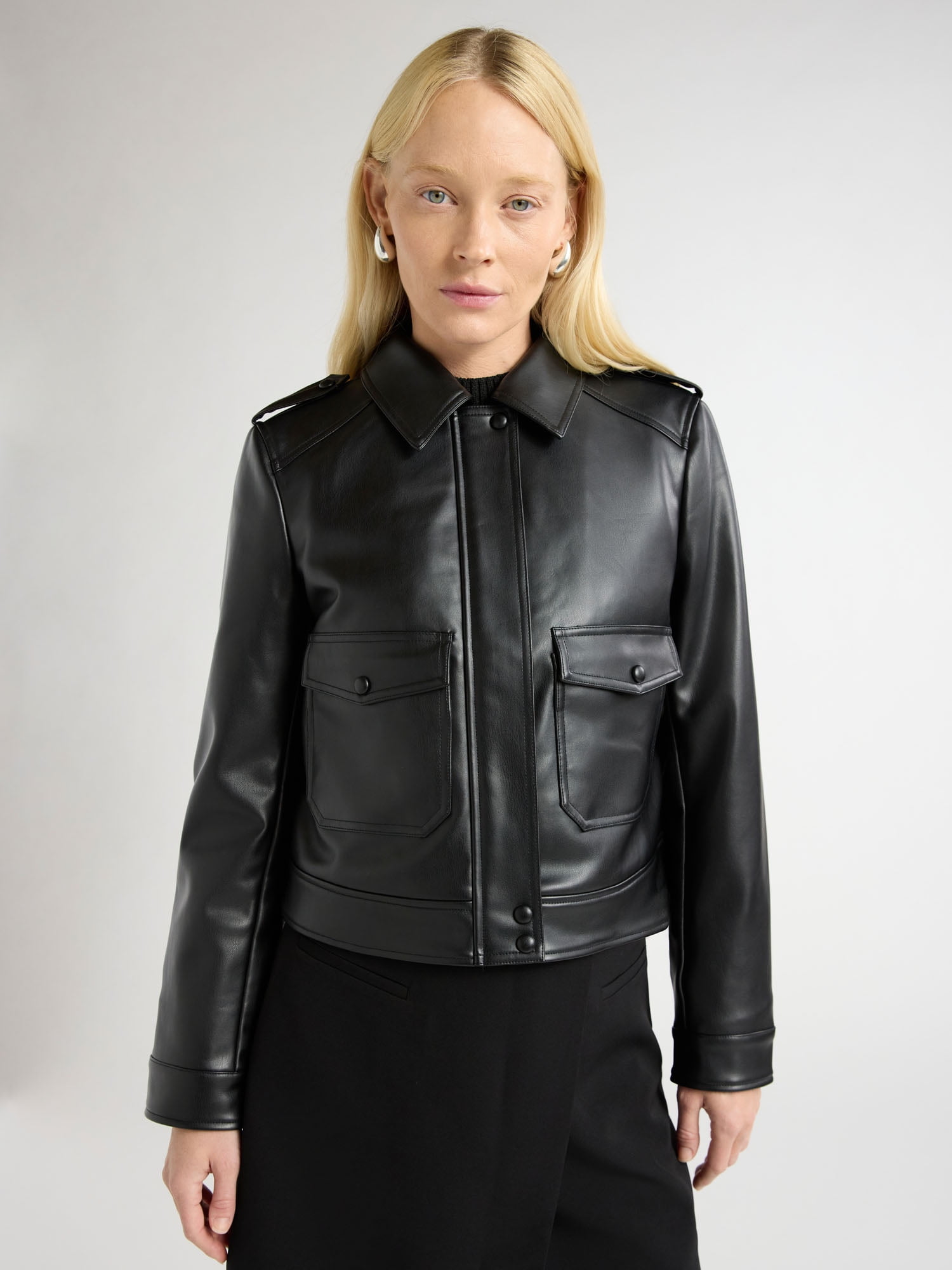 Scoop Women's Faux Fur Oversized Jacket with Cinch Waist Scoop Women's Faux Fur Oversized Jacket with Cinch Waist