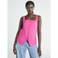 thumbnail image 1 of Scoop Women's and Women's Plus Linen Blend Longline Vest, Sizes XS-4X, 1 of 4