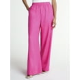 thumbnail image 1 of Scoop Women's Linen Blend Wide Leg Pants, 32" Inseam, Sizes XS-4X, 1 of 3