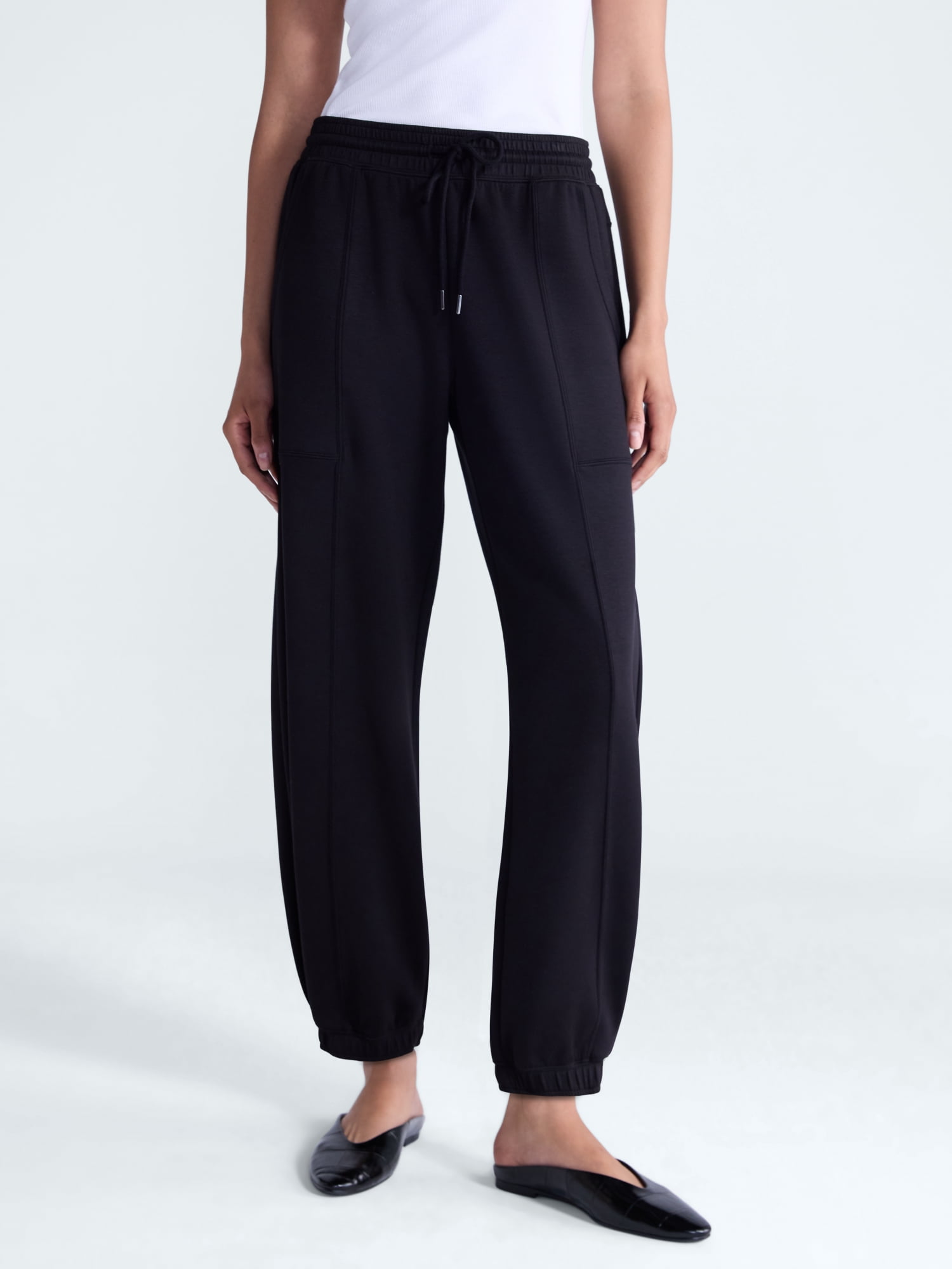 Scoop Women's and Women's Plus New Scubaknit Barrel Pants, Sizes XS-4X
