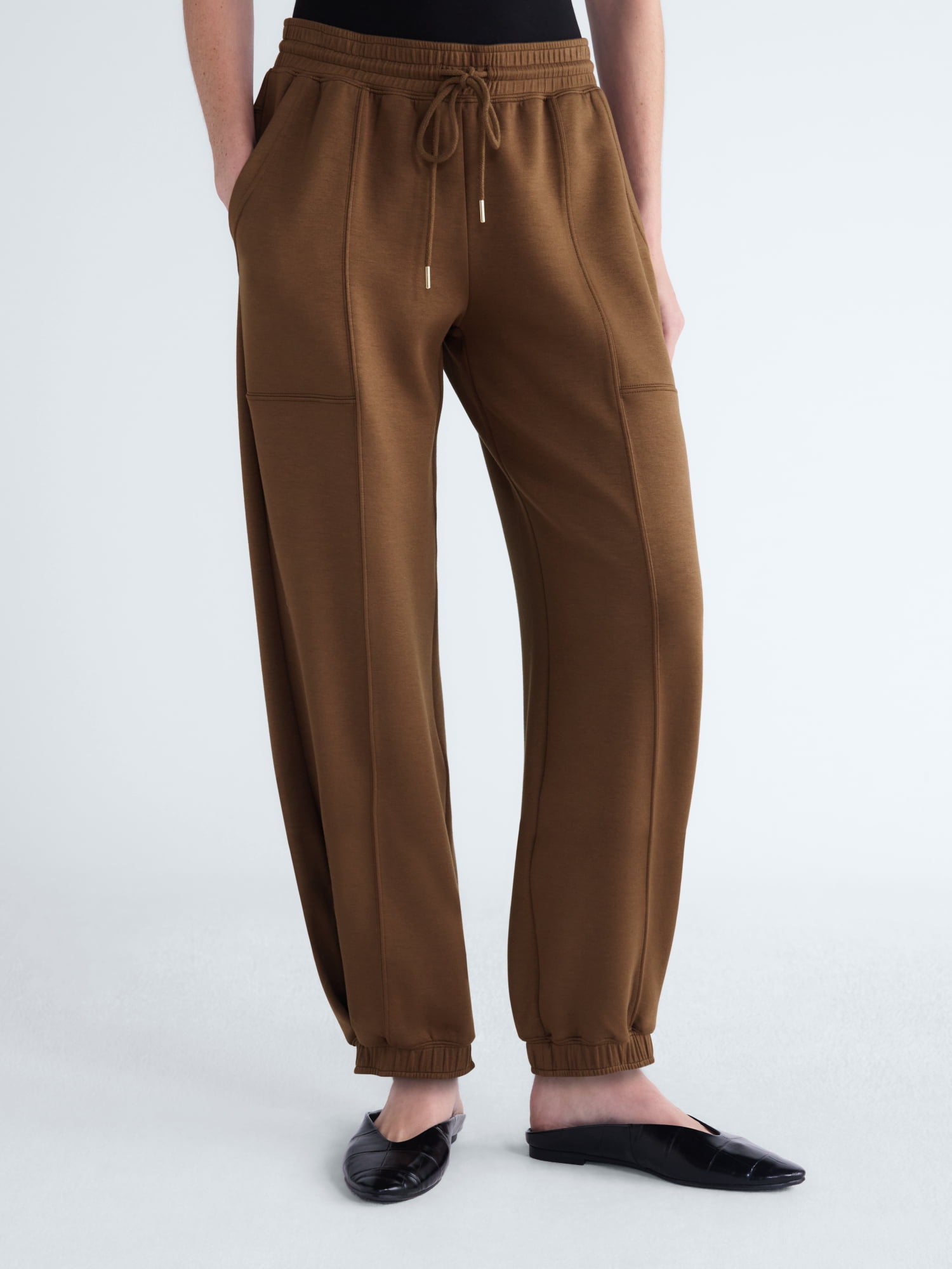 Scoop Women's and Women's Plus New Scubaknit Barrel Pants, Sizes XS-4X