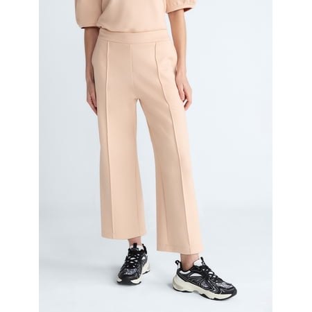 Scoop Women's and Women's Plus Scubaknit Cropped Seamed Pants, 24'' Inseam, Sizes XS-4X